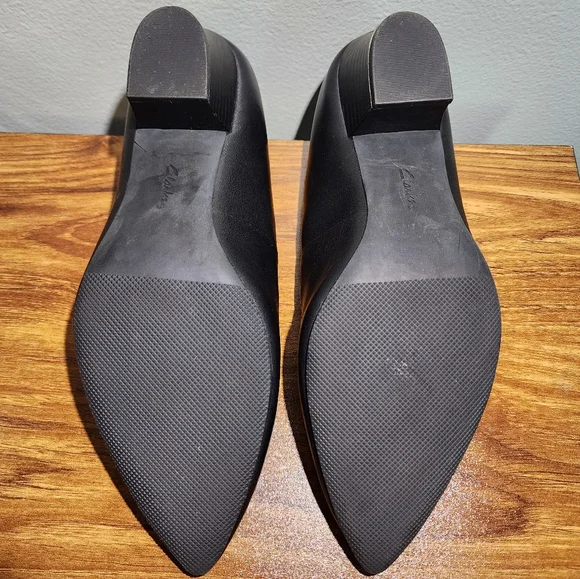 Clarks Collection Black Teresa Step Pumps, Heels, Women's Size 11 - Picture 6 of 7